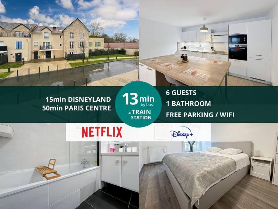 Le Cosy Villeneuve - Appartement Cosy Pour 6 A Disneyland Paris Bagian luar foto